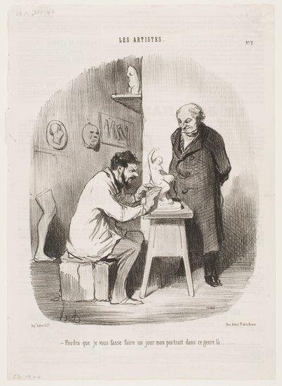 One of These Days You Have to Make My Portrait in This Style by Honoré Daumier