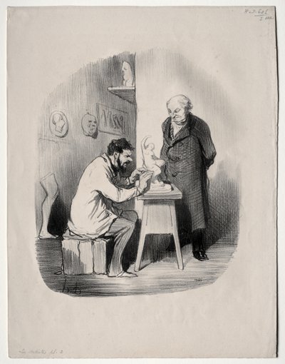 The Artists, plate 2: You must model me in this manner one day by Honoré Daumier