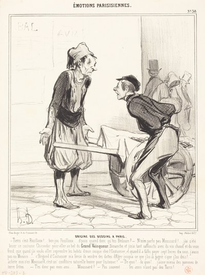 Origin of the Bedouins in Paris by Honoré Daumier