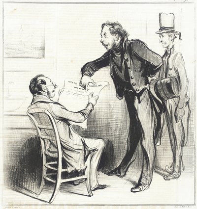 Yes, Sir, with a Small Subscription to Our Insurance... by Honoré Daumier