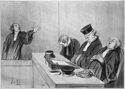 Yes, They Want to Strip This Orphan... by Honoré Daumier