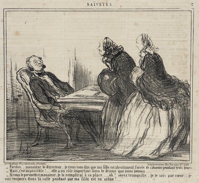 Pardon, Mr. Director... by Honoré Daumier