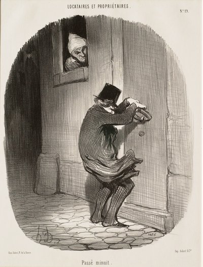 Past Midnight by Honoré Daumier
