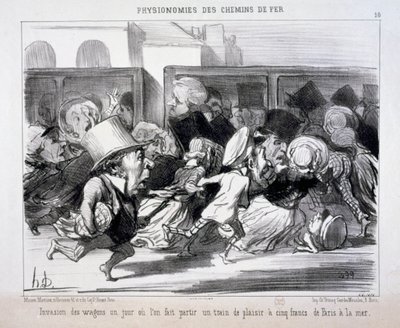 Physiognomies of the Railways No.10: Invasion of the Wagons on a Day When Departures Are Made by Honoré Daumier