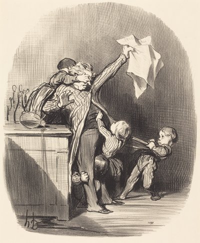Pleasures of Fatherhood by Honoré Daumier