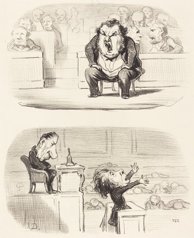 When a Boring Speaker Takes the Podium by Honoré Daumier