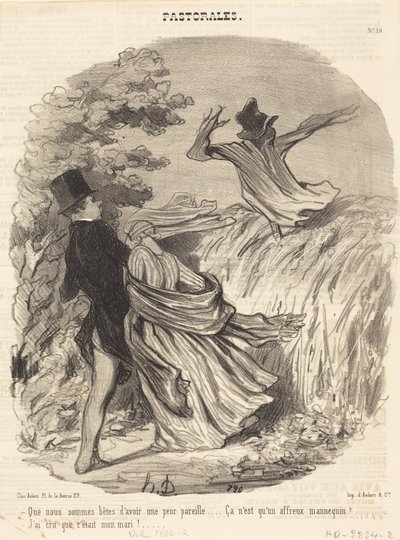 How Silly We Are to Be So Afraid... by Honoré Daumier