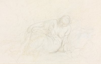 Reclining Woman Leaning on Her Arm (verso) by Honoré Daumier