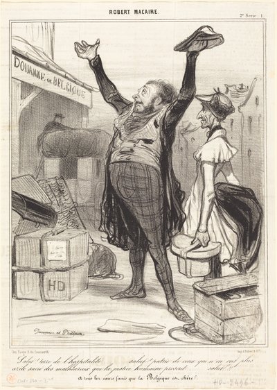 Salut! Land of Hospitality... by Honoré Daumier