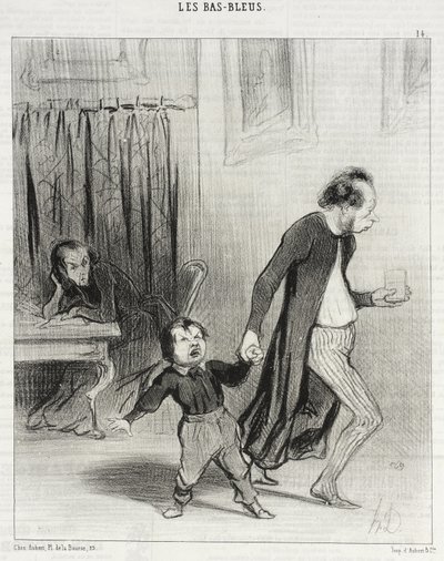 Satan, you child-mocking libertine! by Honoré Daumier