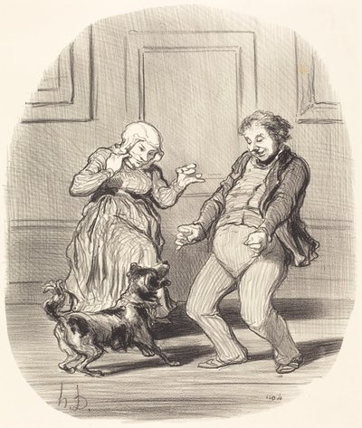Rejoicing... at the End of the Dog Days by Honoré Daumier