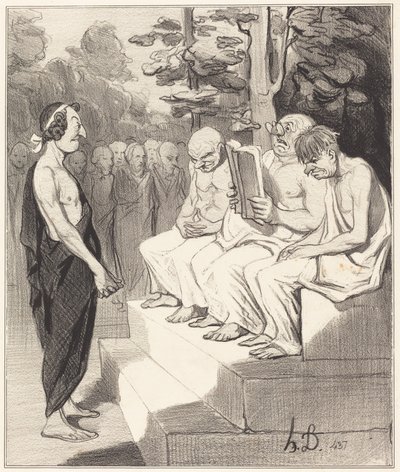 Telemachus Questioned by the Wise Men by Honoré Daumier