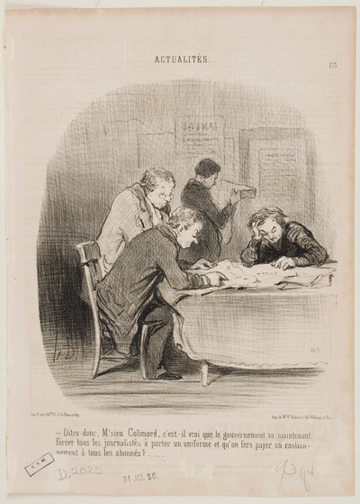 Tell me, Mr. Colimard… by Honoré Daumier