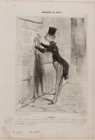 The Poster Man by Honoré Daumier