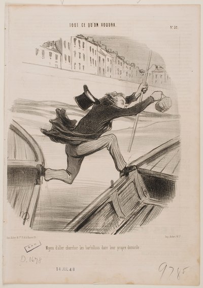 The Best Method for Catching Fish by Honoré Daumier