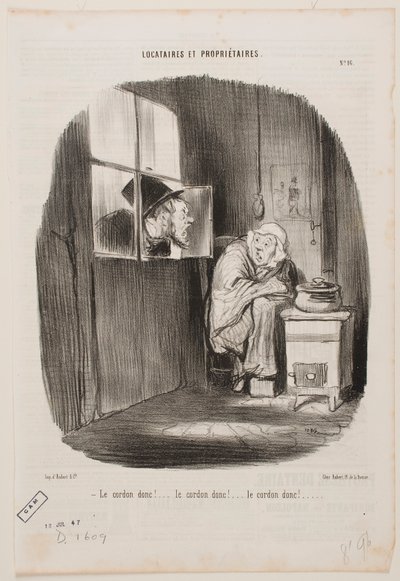 The Cord Then!... by Honoré Daumier