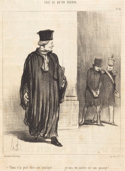 Look, perhaps a client by Honoré Daumier