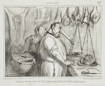 Sadness of the Butchers of Paris by Honoré Daumier