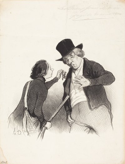 A Beginning of the Hunt by Honoré Daumier