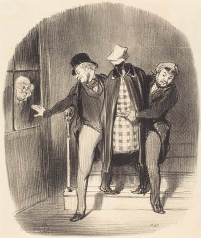 A Stealthy Move by Honoré Daumier