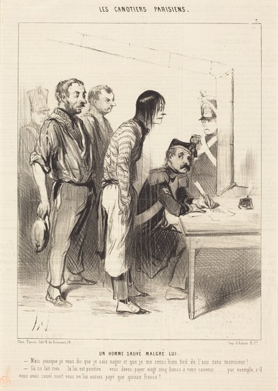 A Man Saved Despite Himself by Honoré Daumier