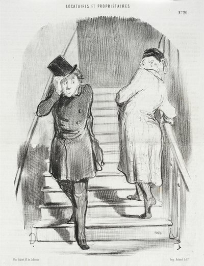 A Tenant Who Owes Three Terms by Honoré Daumier