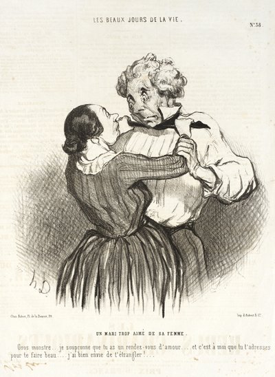 A Husband Too Loved by His Wife by Honoré Daumier