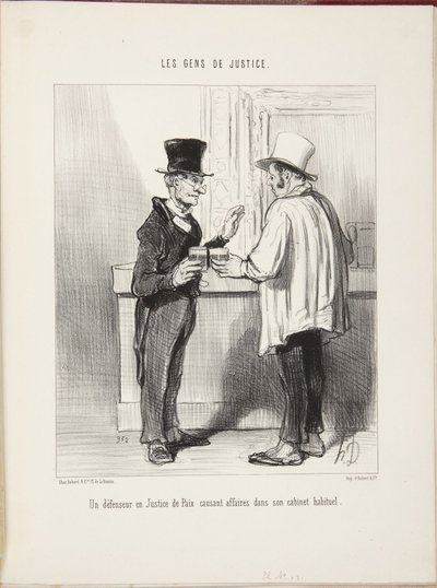 A Justice of the Peace Discussing Business in His Usual Office by Honoré Daumier