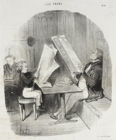 A Child Who Is Amused by Little. Le Constitutionnel Is Enough for Him for the Entire Evening by Honoré Daumier