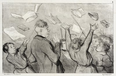 A Riot by Honoré Daumier