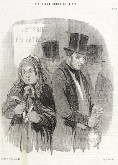 A Philanthropic Lottery by Honoré Daumier