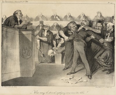 You Have the Floor, Explain Yourselves, You Are Free! by Honoré Daumier