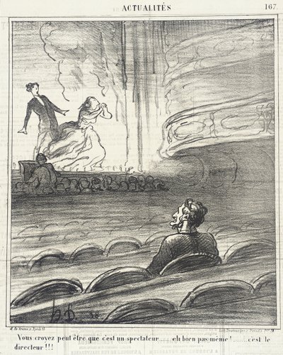 You think... that he is a spectator... by Honoré Daumier