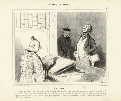 Journey to China No. 2: The Pig Pass. The Foreigner Visiting China... by Honoré Daumier