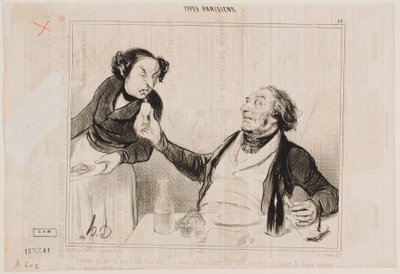 Waiter, what is this?... by Honoré Daumier