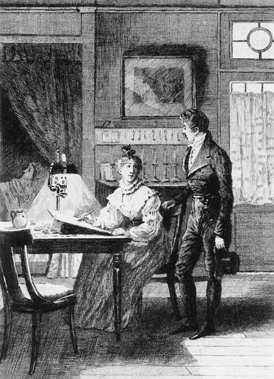 Illustration for Skin of Sorrow, novel by Honore de Balzac from Human Comedy, published in 1900, Paris by Honore de Balzac