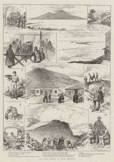 The Cable Railway up Mount Vesuvius by Horace Petherick