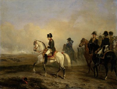Emperor Napoleon I and His Staff on Horseback by Horace Vernet