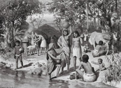 Aryans Settled in India, Open-Air Sacrifice by Horace van Ruith