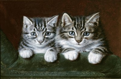 Two Tabby Kittens by Horatio Henry Couldery