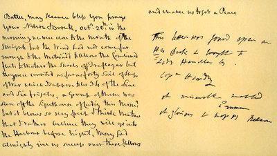 Letter from Lord Horatio Nelson to Lady Emma Hamilton, 19th October 1805 by Horatio Nelson