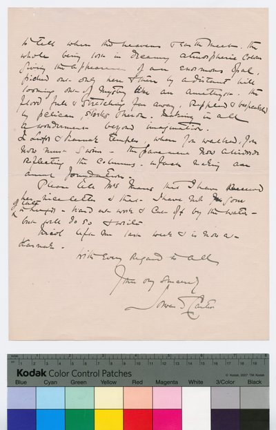 Page 2 of a letter from Howard Carter to Kingsmill Marrs, 25th October 1908 by Howard Carter