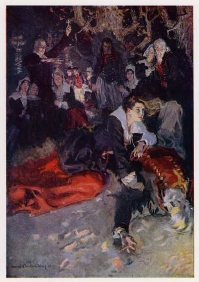 Illustration for Evangeline, A Tale of Arcadie, by Henry Wadsworth Longfellow by Howard Chandler (after) Christy