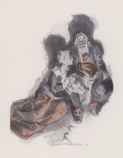 Illustration for Evangeline, A Tale of Arcadie, by Henry Wadsworth Longfellow by Howard Chandler (after) Christy