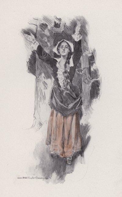Illustration for Evangeline, A Tale of Arcadie, by Henry Wadsworth Longfellow by Howard Chandler (after) Christy