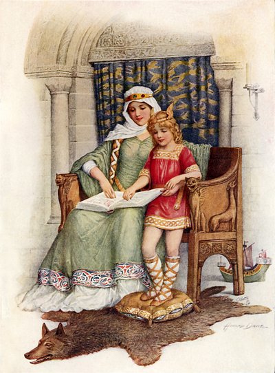 Alfred the Great learning to read by Howard Davie