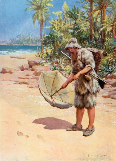 Illustration for Robinson Crusoe by Howard Davie