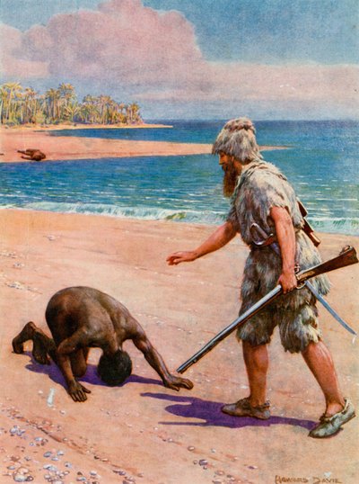 Illustration for Robinson Crusoe by Howard Davie