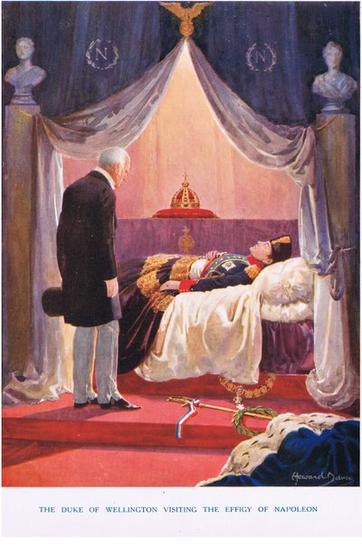 The Duke of Wellington Visiting the Effigy of Napoleon, Illustration from 