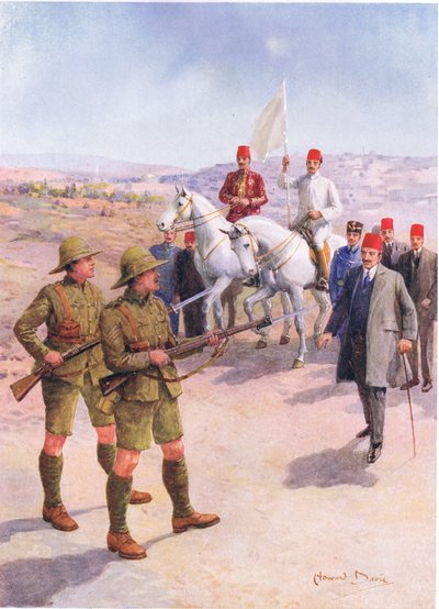 The Surrender of Jerusalem to Sergeant Hurcombe of the London Regiment, illustration from 
